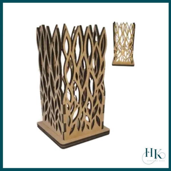 Houten waxinelicht houder Fenna