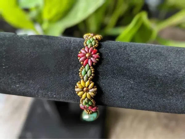 Sunflower Boho Beaded Bracelet