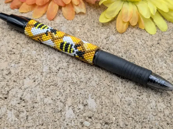 Yellow And Black Bee Pen Wrap For Pilot G2