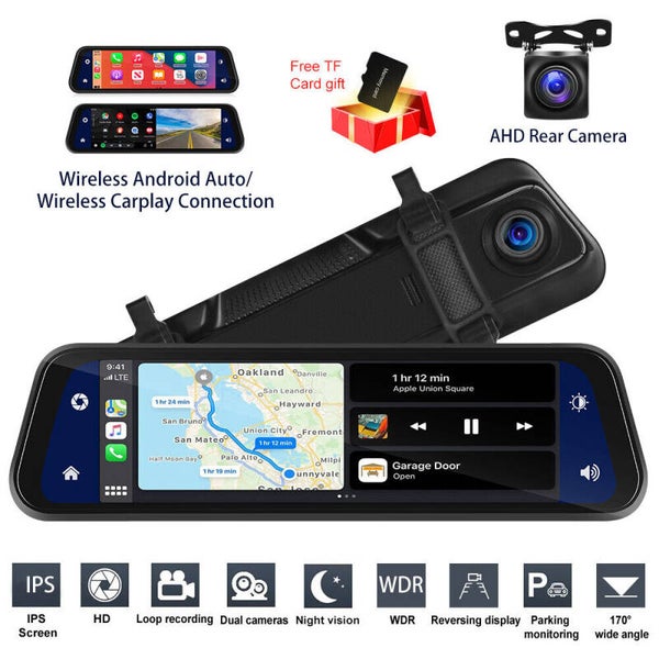 9.66 Mirror Front DVR / Apple car play Android auto / Revers camera