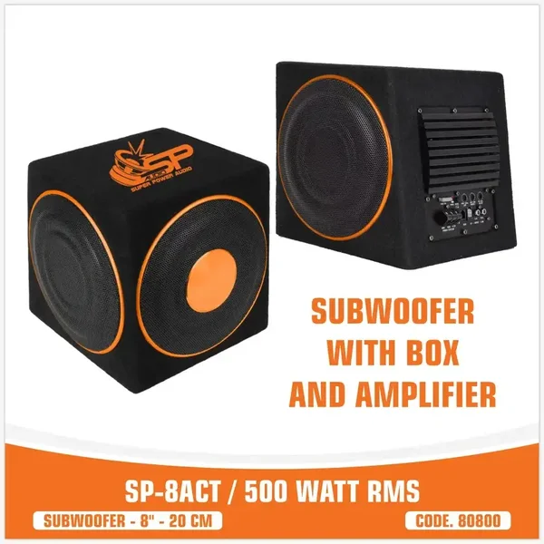 SP-8ACT (1 ACTIVE 8” SUBWOOFER + 2 PASSIVE 8”