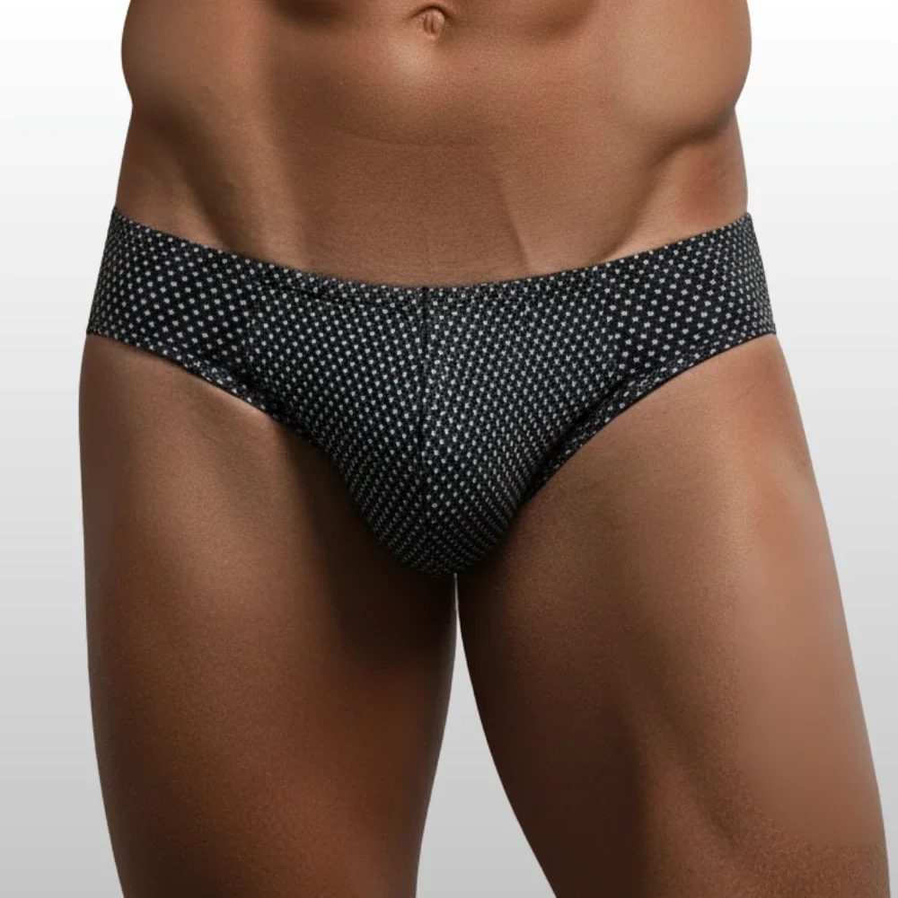 Zwarte Heren Slip met Motief