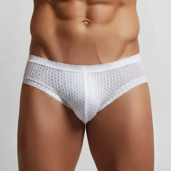 Witte Kantlook Heren Slip