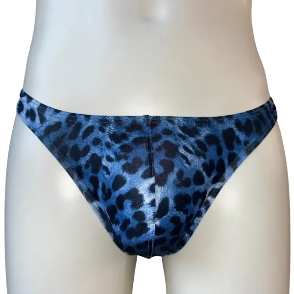 Blauwe Luipaardprint Herenstring - Comfortabel Ondergoed
