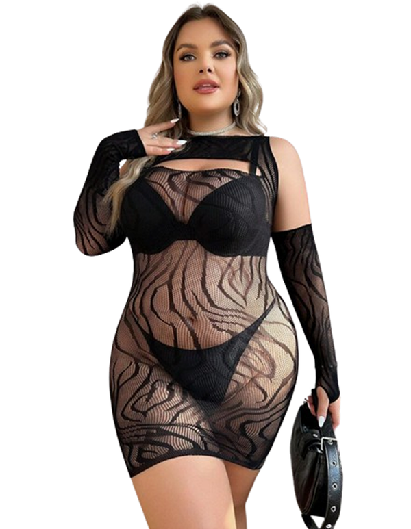 Visnetjurk Grote Maten - Zebra Patroon