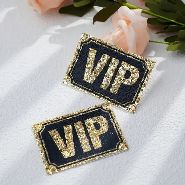 VIP Tepelstickers Goud/Zwart - Luxe Tepelversiering