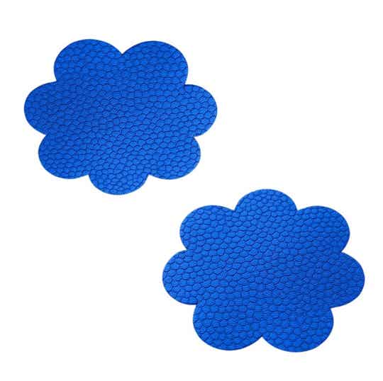Felblauwe Bloem Tepelstickers | Festival Look Rave