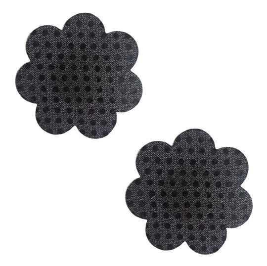 Bloem Tepelstickers Zwart Glinsterend | Nipple Covers