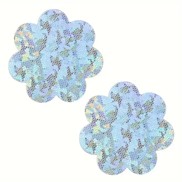Holografische Tepelstickers Bloem | Nipple Covers Festival