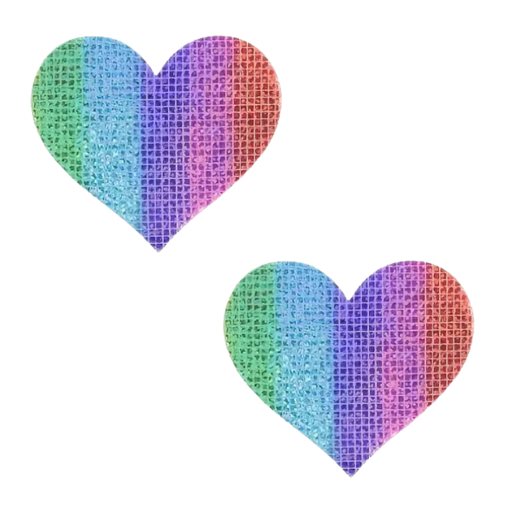 Regenboog Hart Tepelstickers Glans - Festival & Pride Look