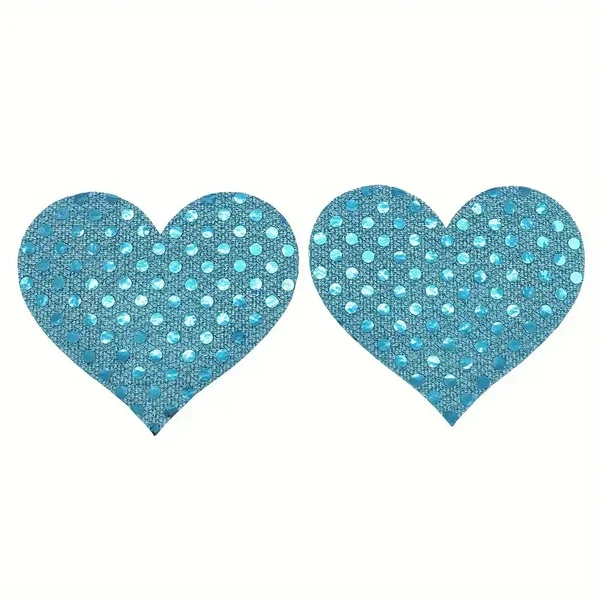 Festival Tepelstickers Blauw Hartje Glanzend