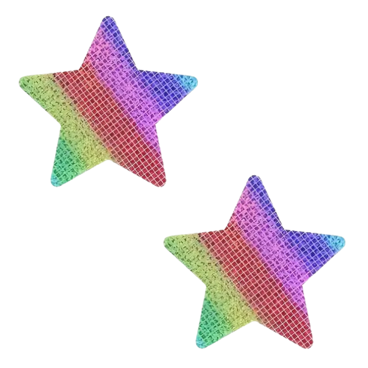 Regenboog Ster Tepelstickers Glans - Festival & Pride Look