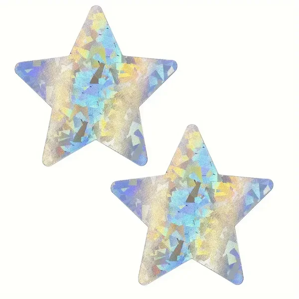 Festival Tepelstickers Ster Zilver | Holographic Dance