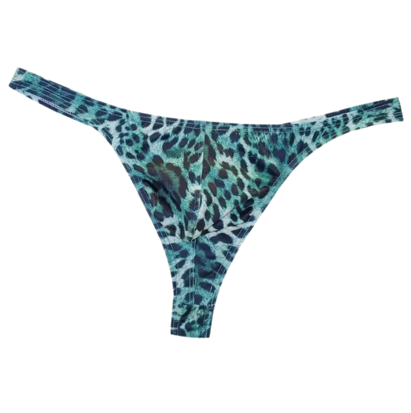 Heren Luipaardstring Groen - Mannen Ondergoed