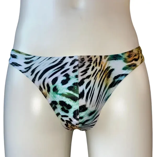 Sexy Heren Luipaard String met Uitdagende Animal Print