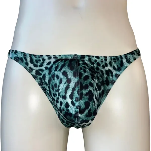 Heren Luipaardstring Groen - Mannen Ondergoed