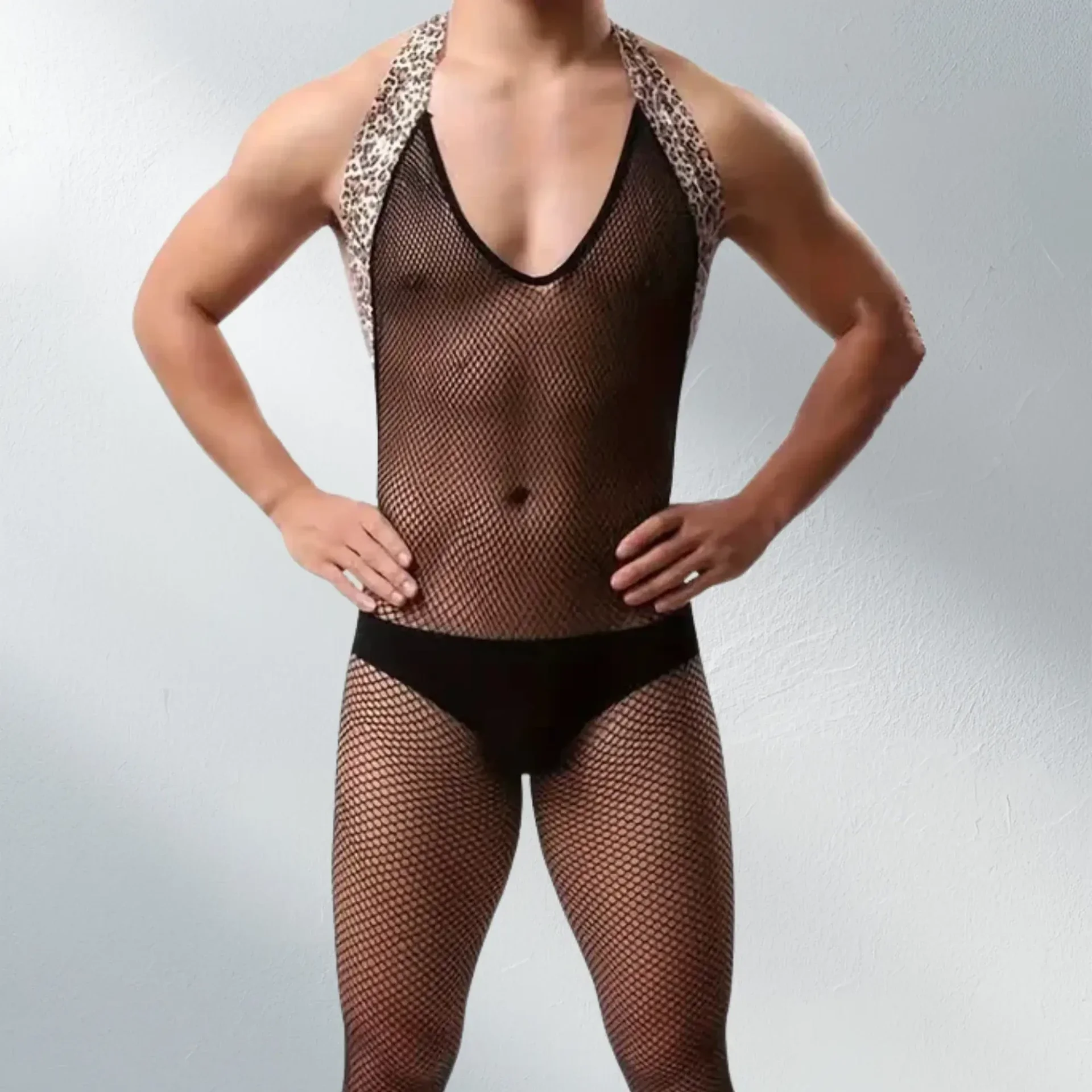 Heren Panter Bodystocking