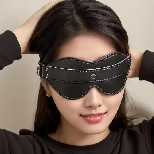 Kunstlederen Oogmasker - Verstelbare Riem