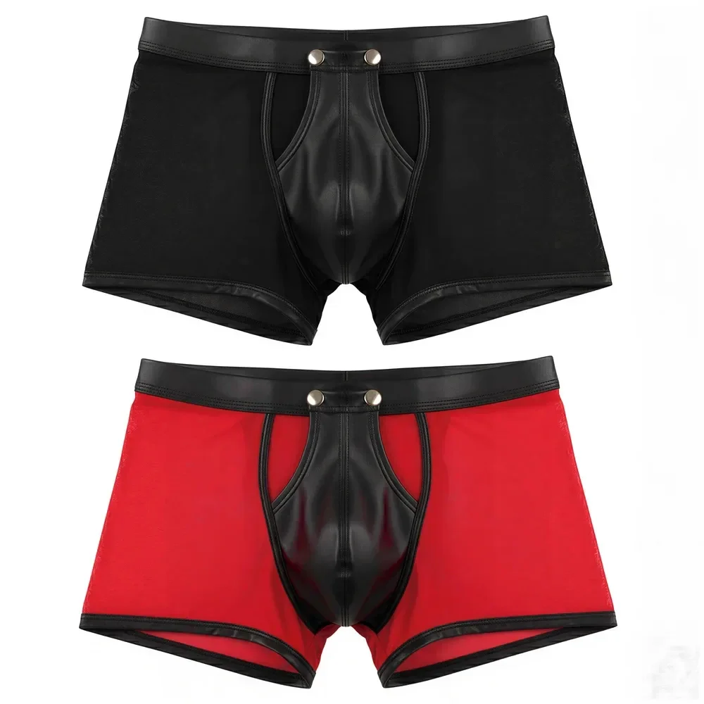 2-Pack Heren Boxershorts - Open Kruis in Rood en Zwart