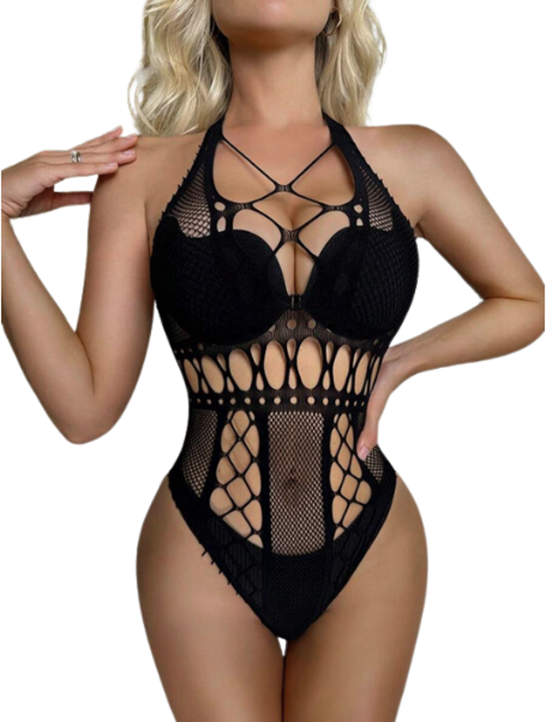 Verleidelijke Zwarte Body met Open Design