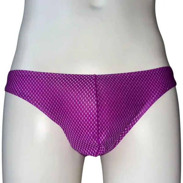 Paarse Heren Slip met Motief