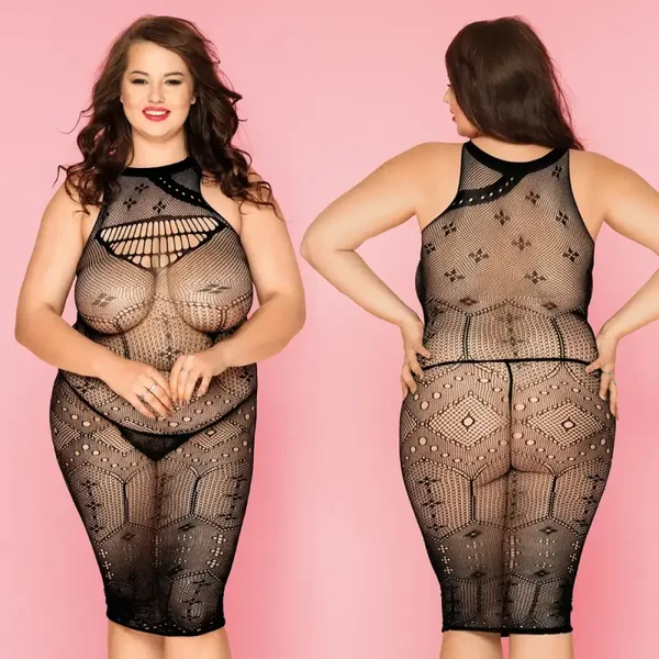 Plus Size Netjurk met Patronen