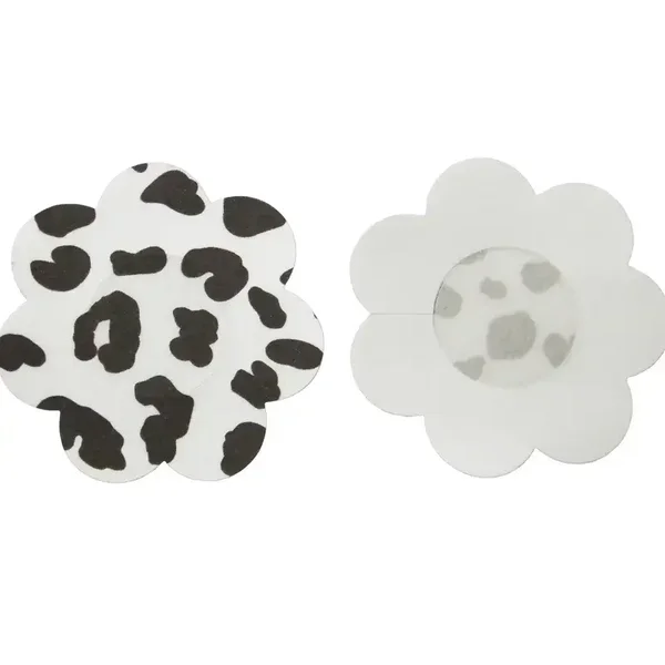 Cow Print Tepelstickers Bloemen Vorm | Festival Musthave