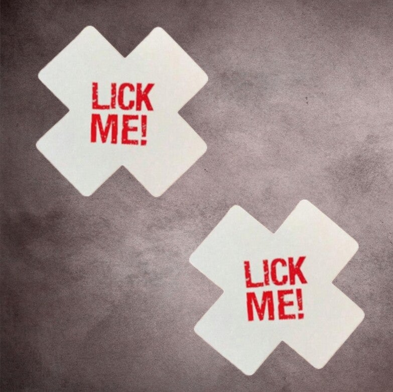 Romantische Tepelstickers LICK ME!