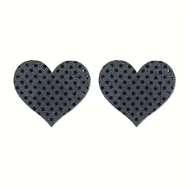 Zwarte Polkadot Tepelstickers Hart | Sexy Look
