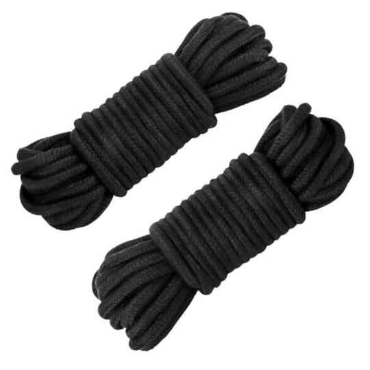2x Shibari Bondage Touw Zwart - 5 Meter