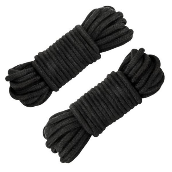 2x Shibari Bondage Touw Zwart - 10 Meter