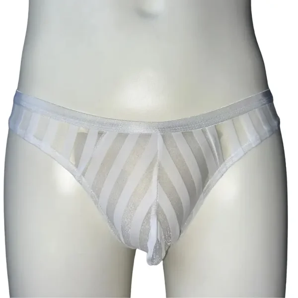 Witte Transparante Heren String