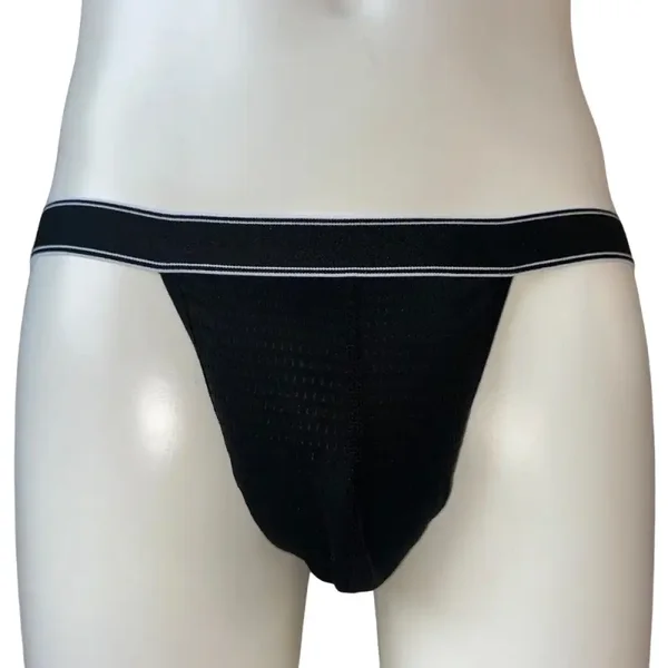 Zwarte Sport Jockstrap met Witte Accenten