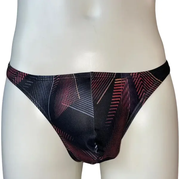 Zwarte Heren String met Print - Sexy Ondergoed