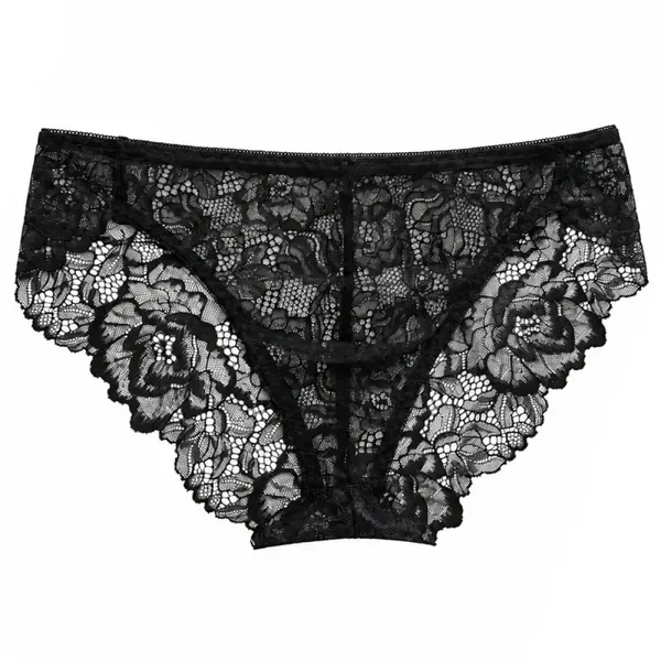 Zwarte Transparante Kanten Heren Slip