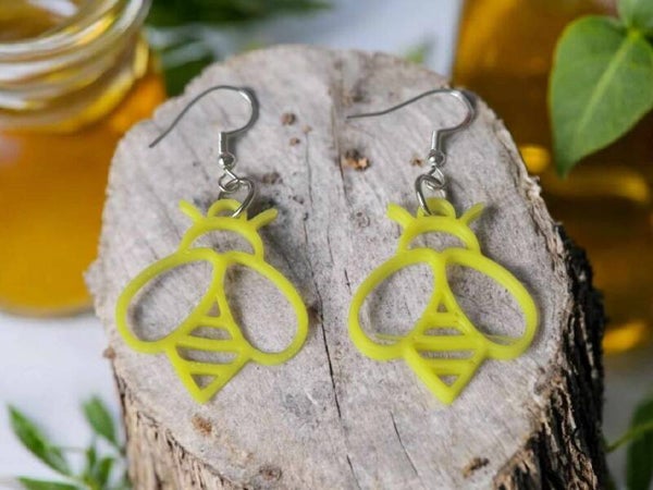3D Printed Buzzy Bee Earrings