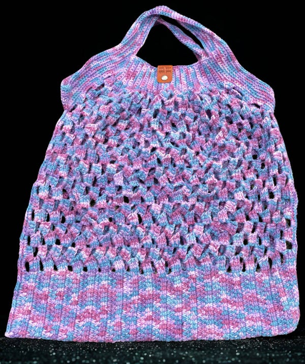 Einkaufsnetz „Alltagsbüdel“,  Lila-bunt*