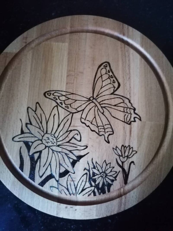 Vlinder met bloem