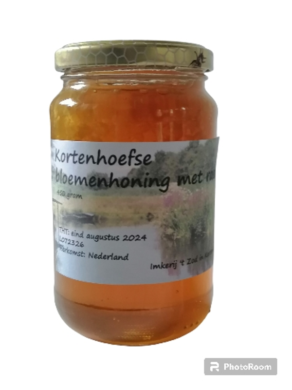 Kortenhoefse bloemenhoning met raat