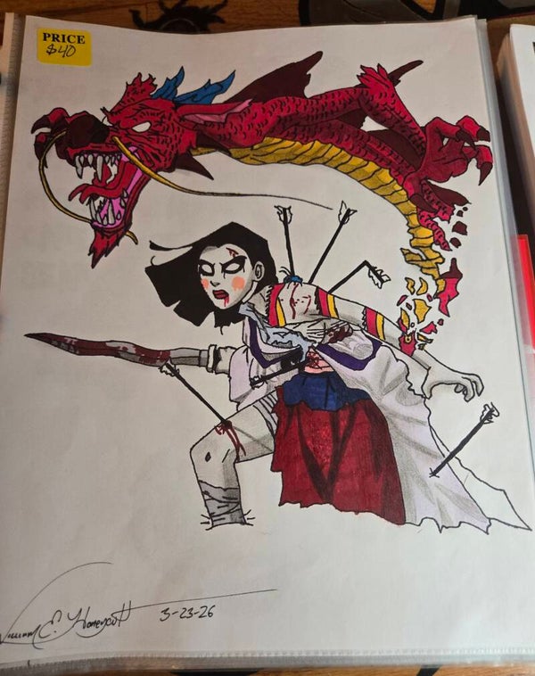Zombie Mulan and Mushu