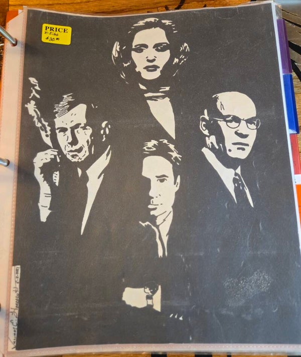 The X-Files " Mulder, Skulley, Skinner and The smoking man"