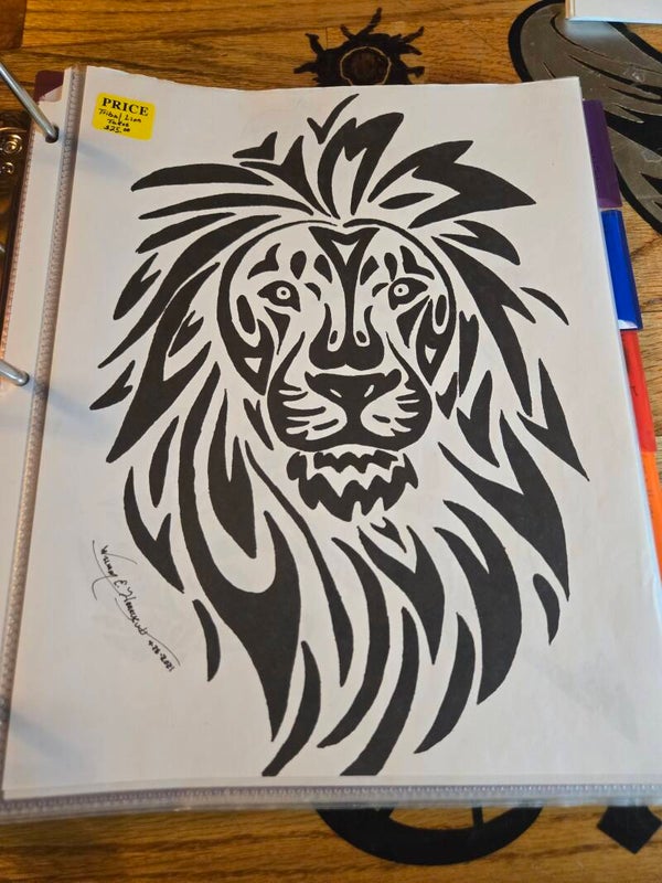 Tribal Lion Tattoo Design