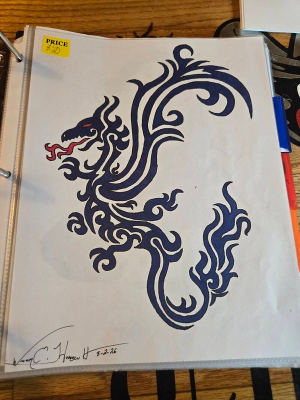 Tribal Dragon Tattoo design