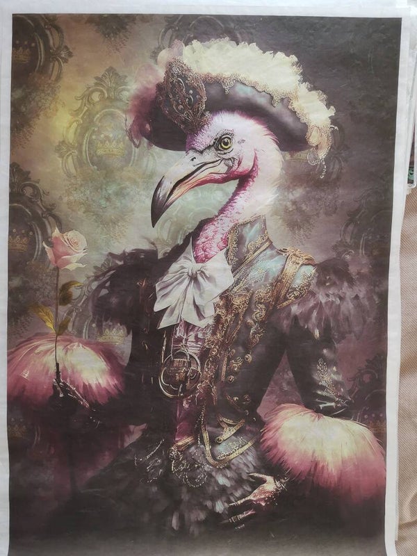 SECONDS -Flamingo A2 30gsm Fibre Rice Paper (S20)