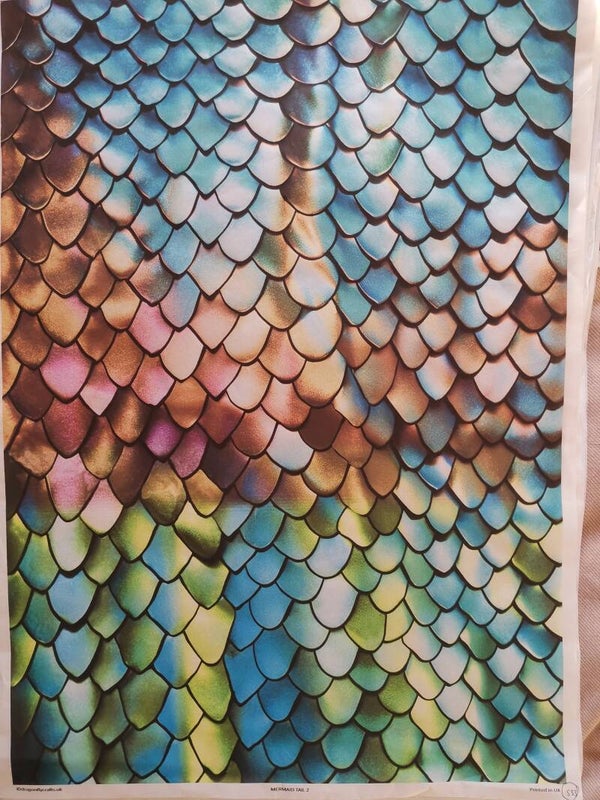 SECONDS - Mermaid Tail A2 40gsm Fibreless Rice Paper (S33)