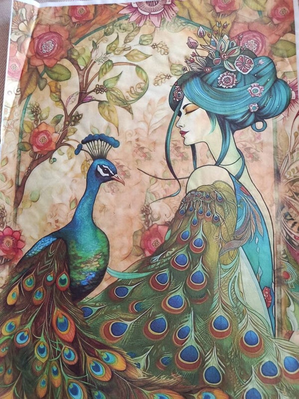 SECONDS - Peacock Queen A3 40gsm Fibreless Rice Paper (C25)
