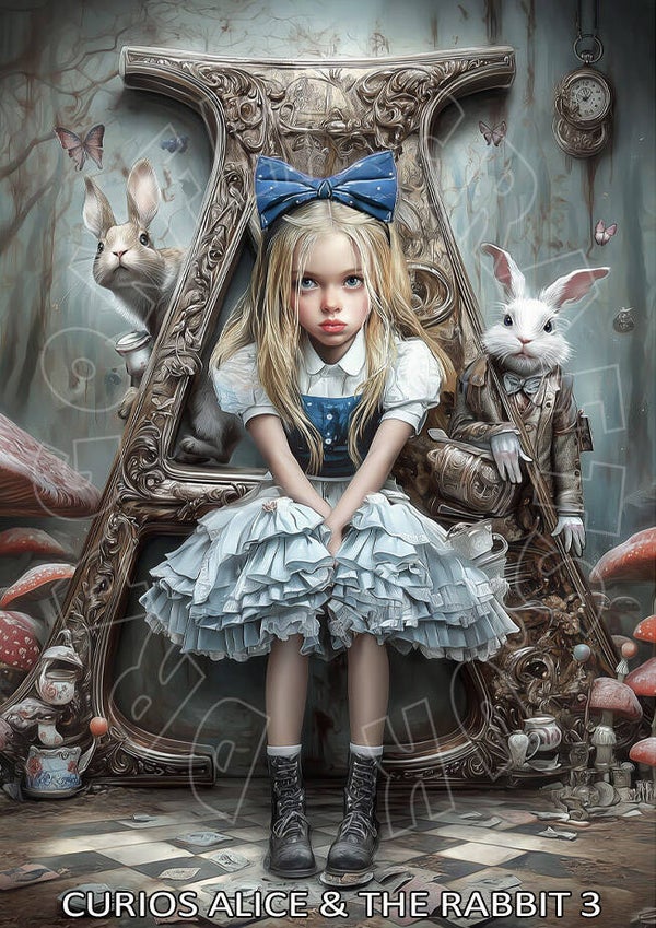 Curios Alice And The Rabbit 3 Rice Paper