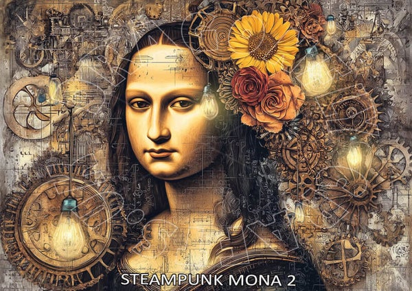 Steampunk Mona 2 Rice Paper