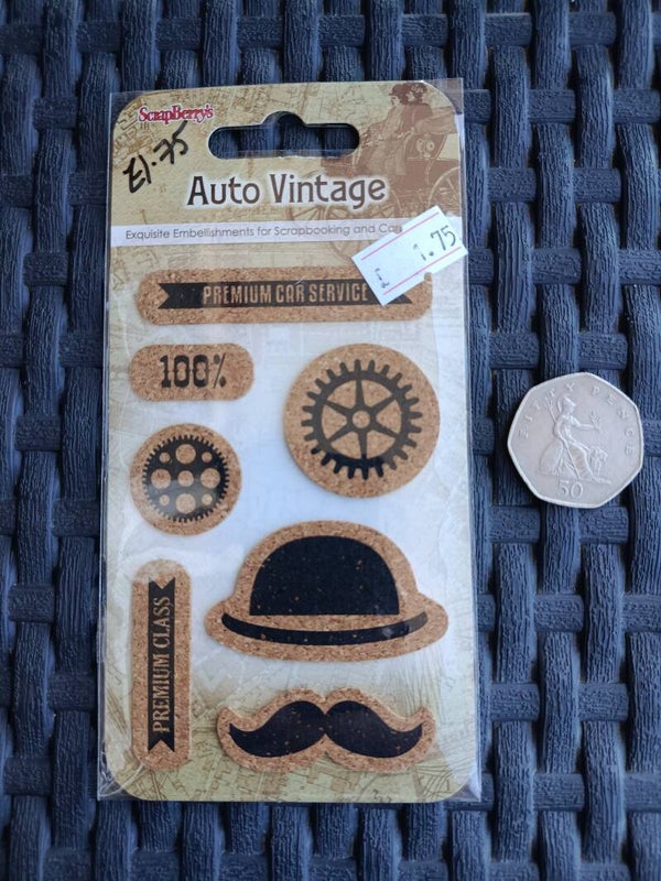 Auto Vintage Cork craft stickers embellishments