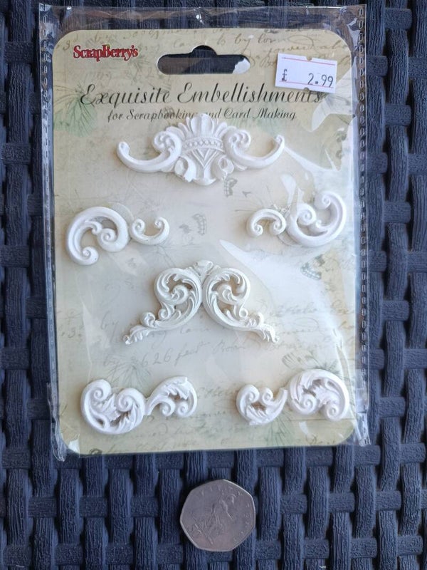 Curls..Polymer Exquisite embellishments set